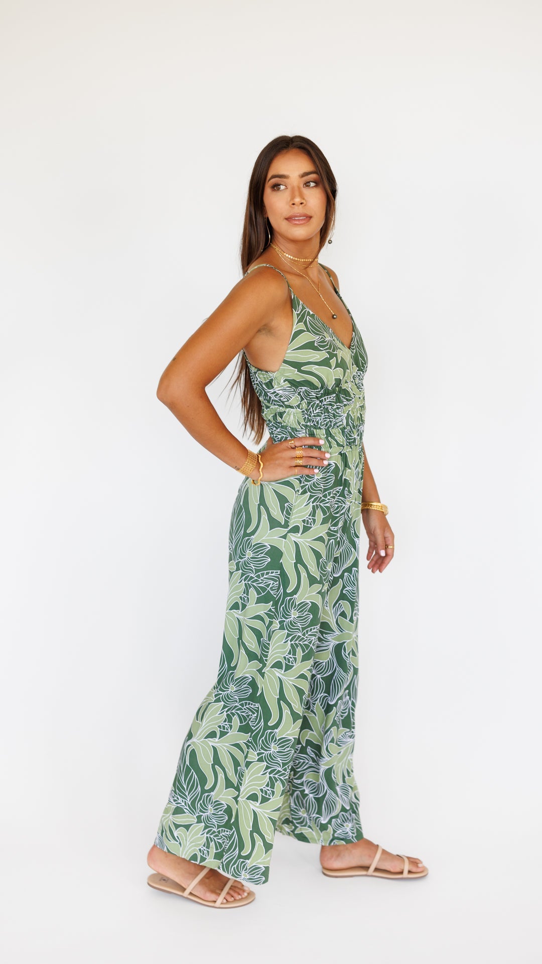 Opal Jumpsuit / Tropical Green Khush Clothing
