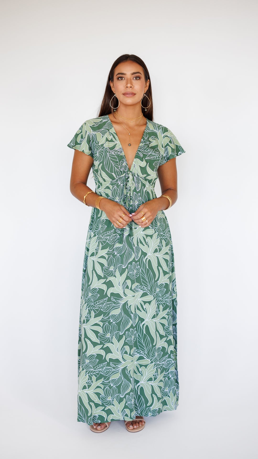 Leilani Dress / Tropical Green Khush Clothing