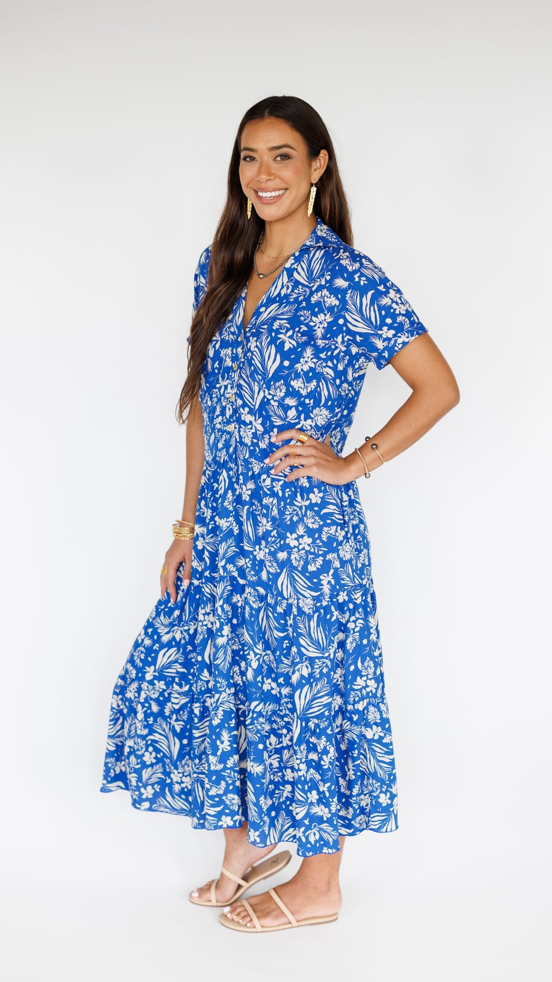 Stella Dress / Hula Sapphire Khush Clothing