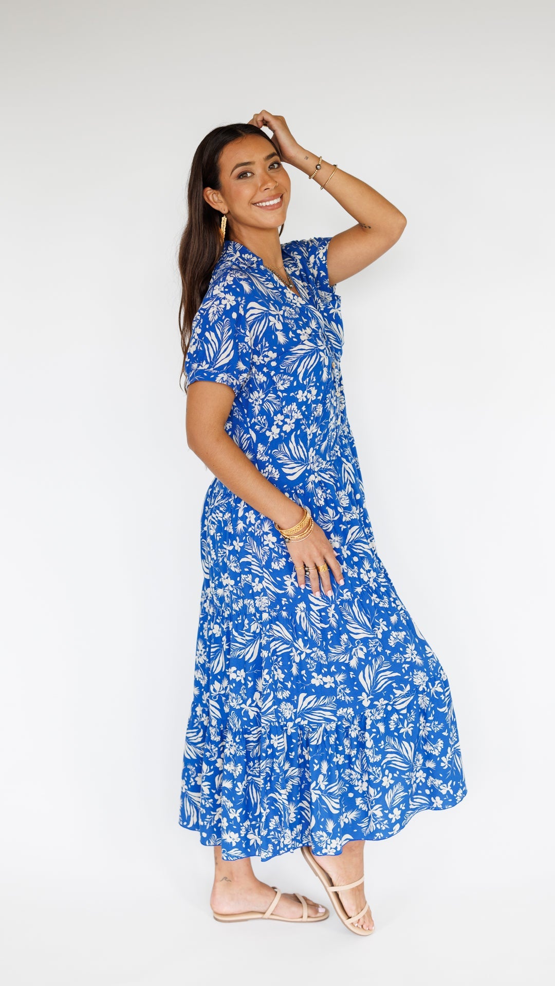 Stella Dress / Hula Sapphire Khush Clothing