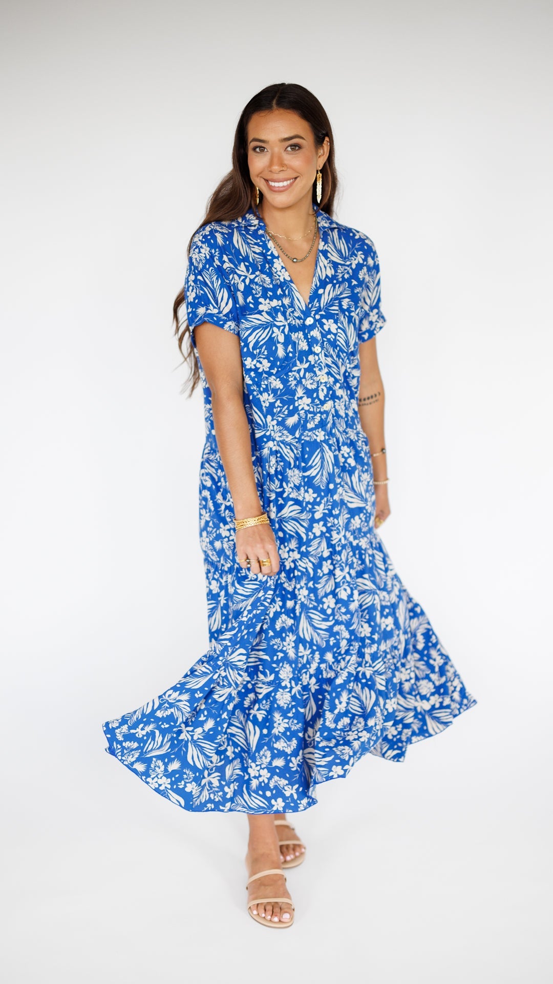 Stella Dress / Hula Sapphire Khush Clothing
