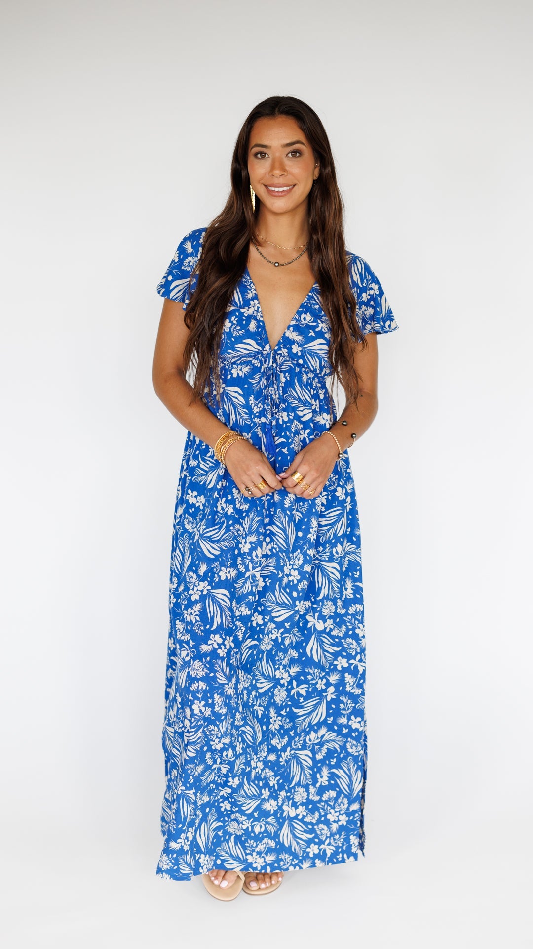 Leilani Dress / Hula Sapphire Khush Clothing