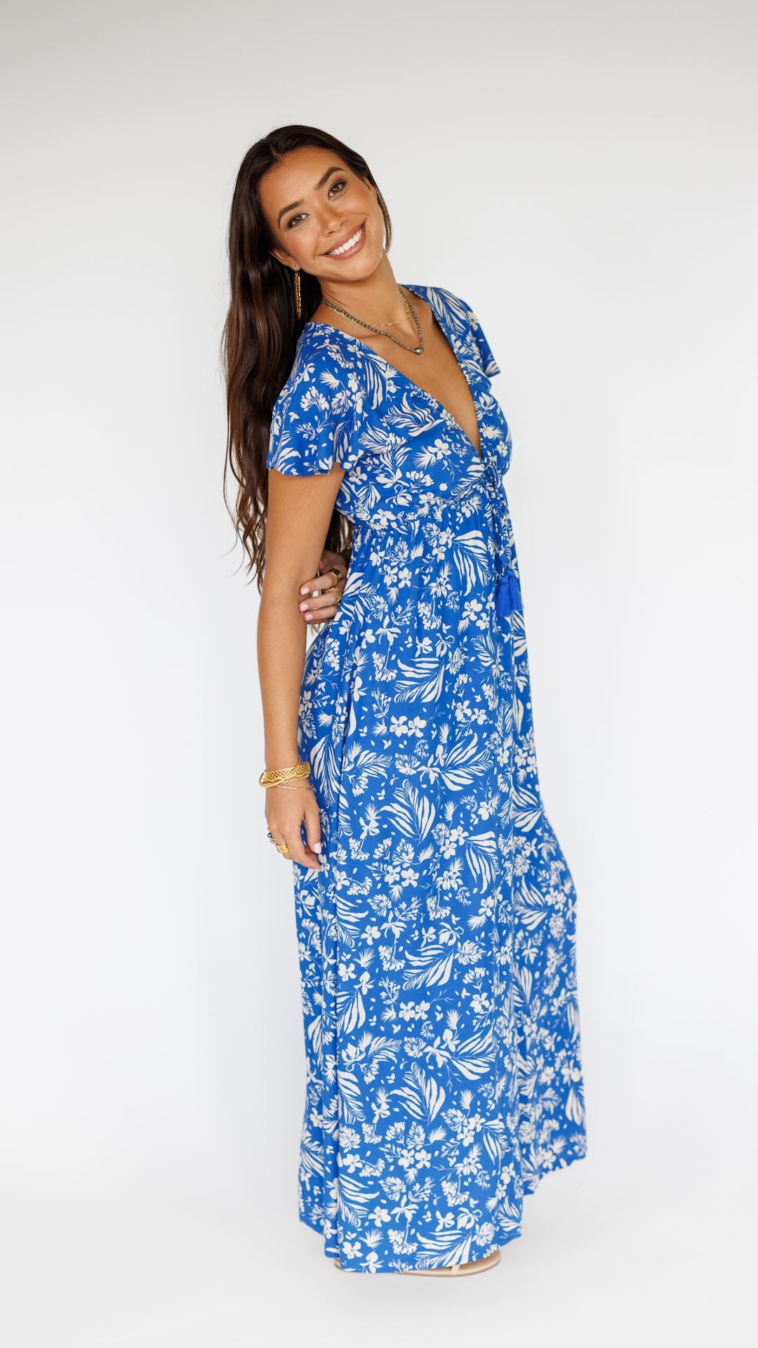 Leilani Dress / Hula Sapphire Khush Clothing