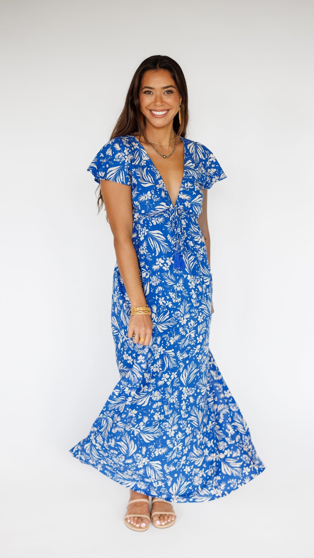 Leilani Dress / Hula Sapphire Khush Clothing