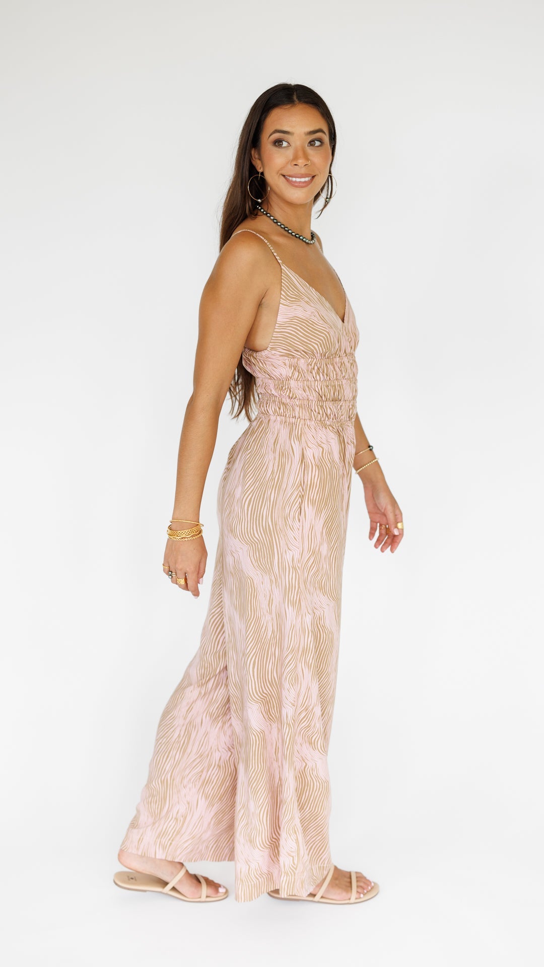 Opal Jumpsuit / Wavy Blush Khush Clothing