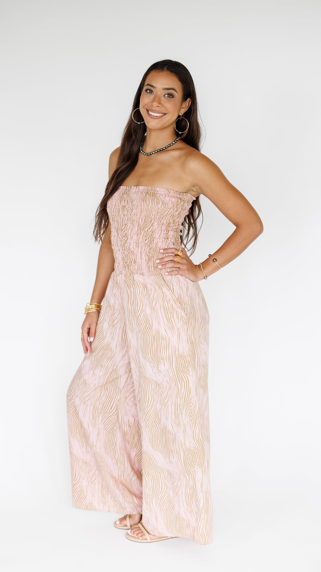 Lawai Jumpsuit / Wavy Blush Khush Clothing