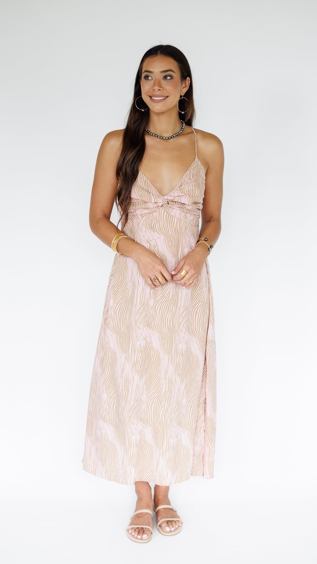 Lorena Dress / Wavy Blush Khush Clothing