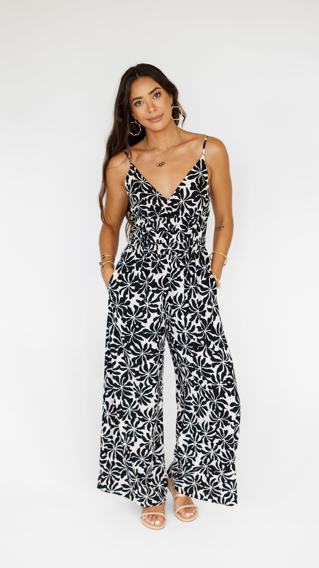 Opal Jumpsuit / Aloha Black Khush Clothing