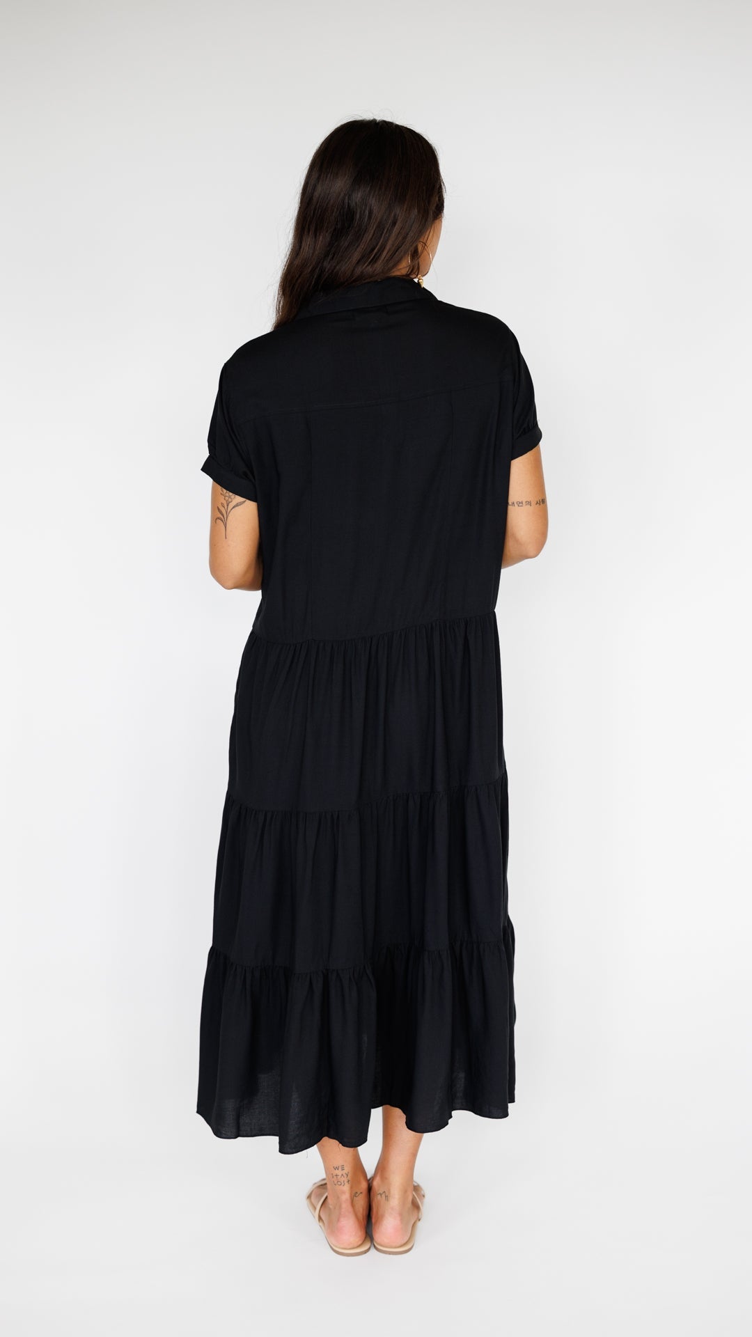 Stella Dress / Solid Black Khush Clothing