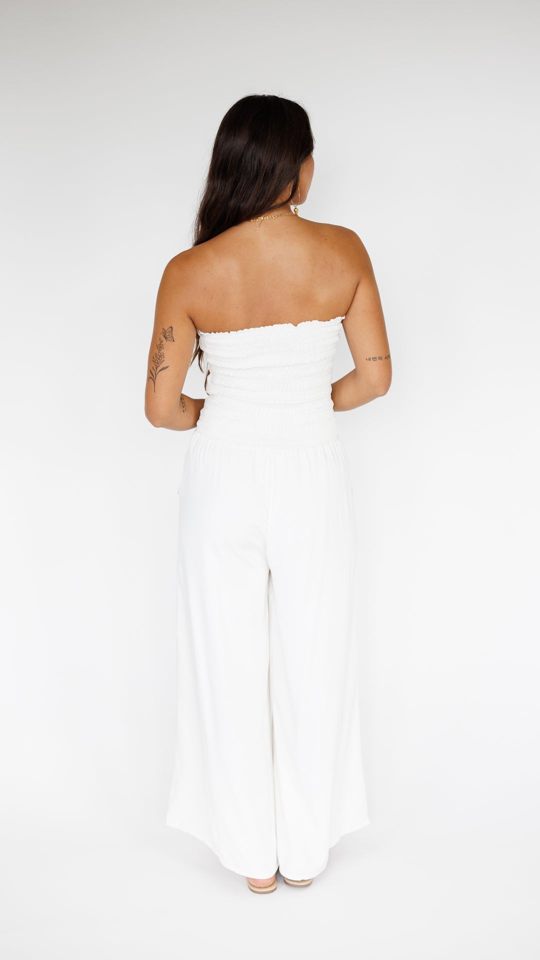 Lawai Jumpsuit / Off White Khush Clothing