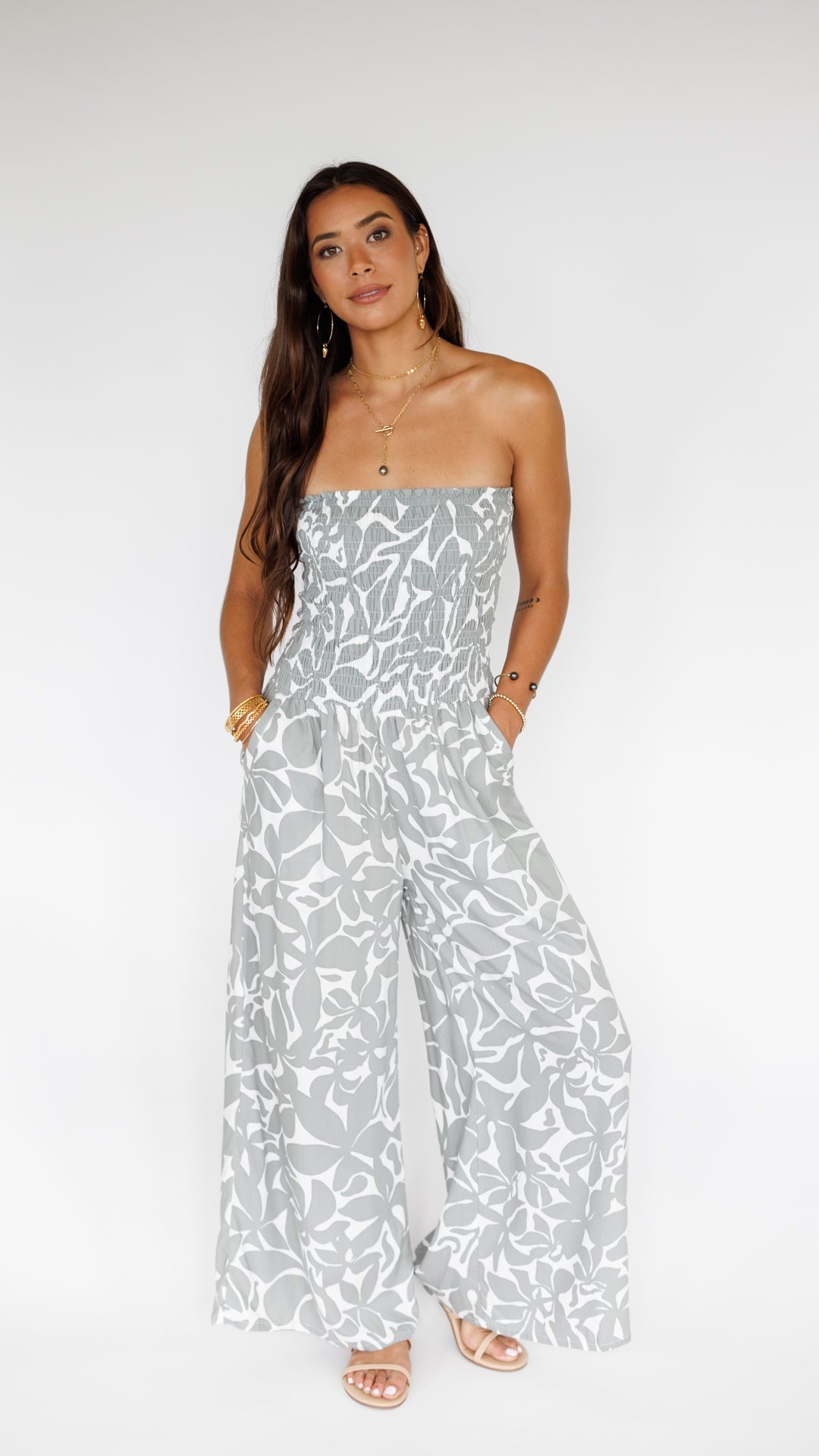 Lawai Jumpsuit / Honolulu Silver Khush Clothing