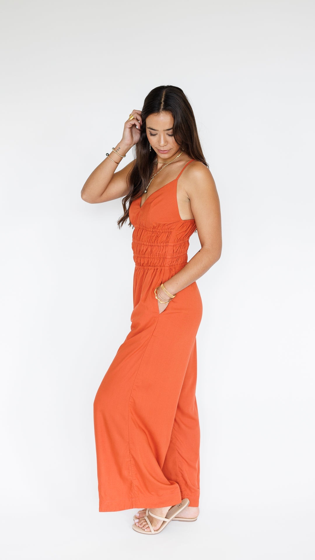 Opal Jumpsuit / Terracotta Khush Clothing