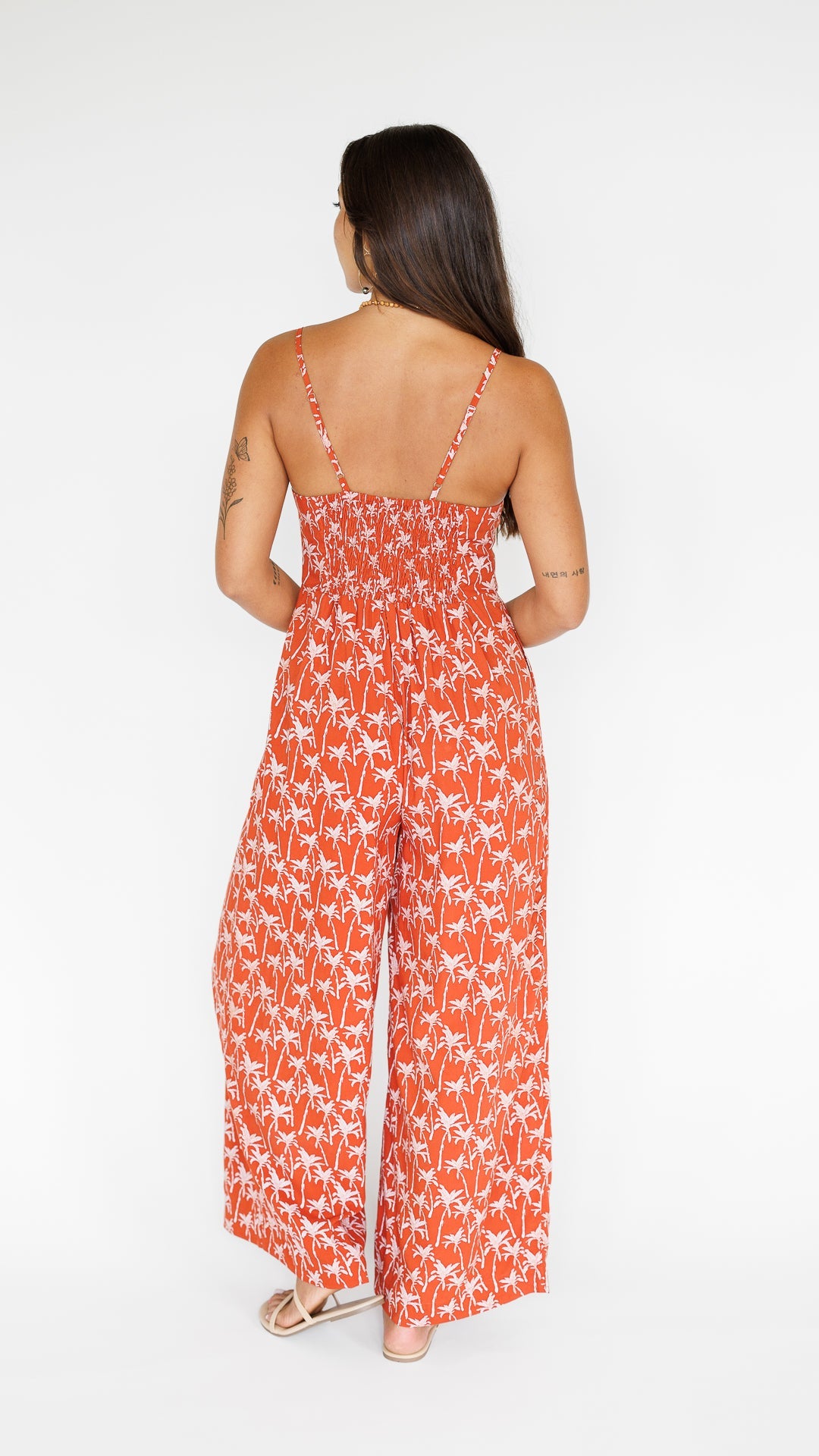Morena Jumpsuit / Terracotta Palm Khush Clothing