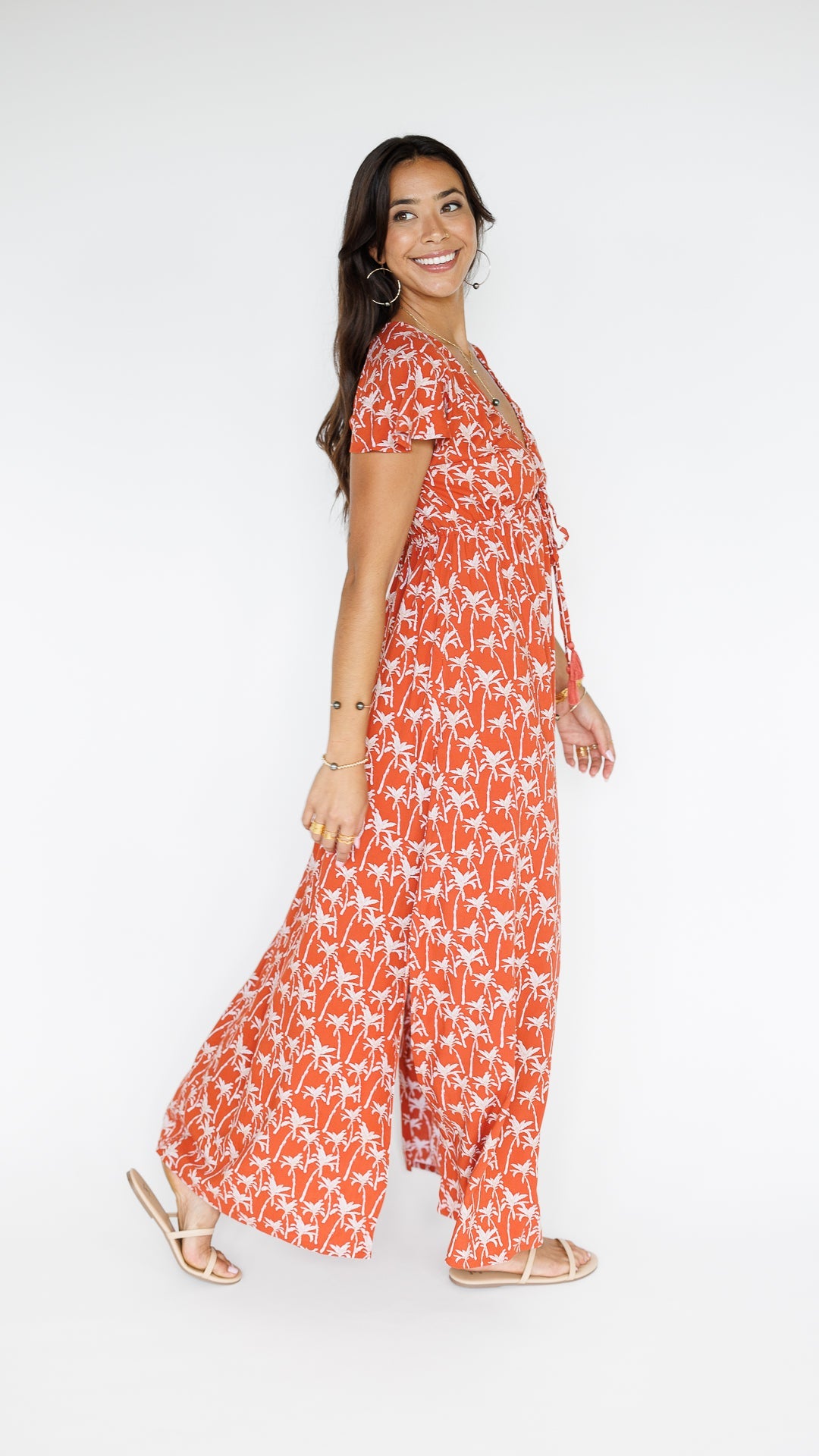 Leilani Dress / Terracotta Palm Khush Clothing