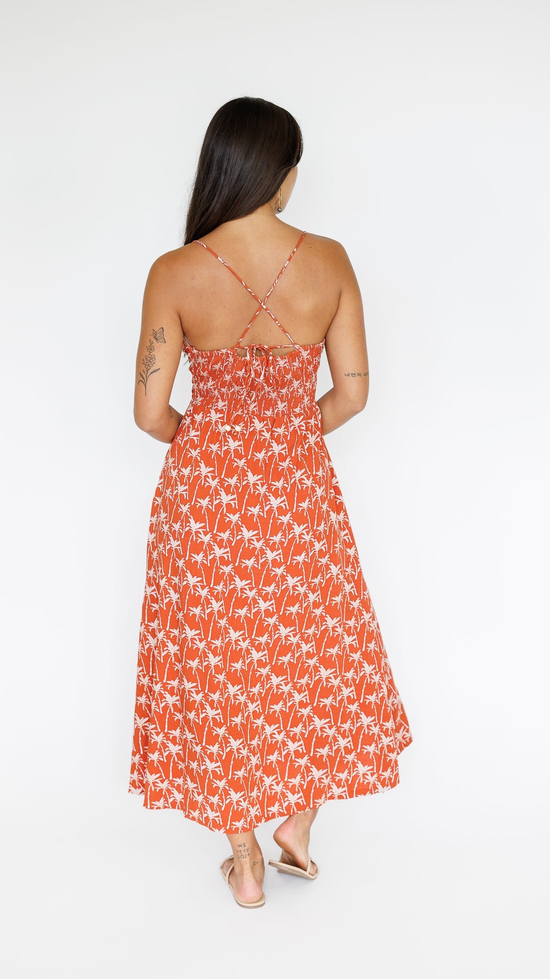 Lorena Dress / Terracotta Palm Khush Clothing