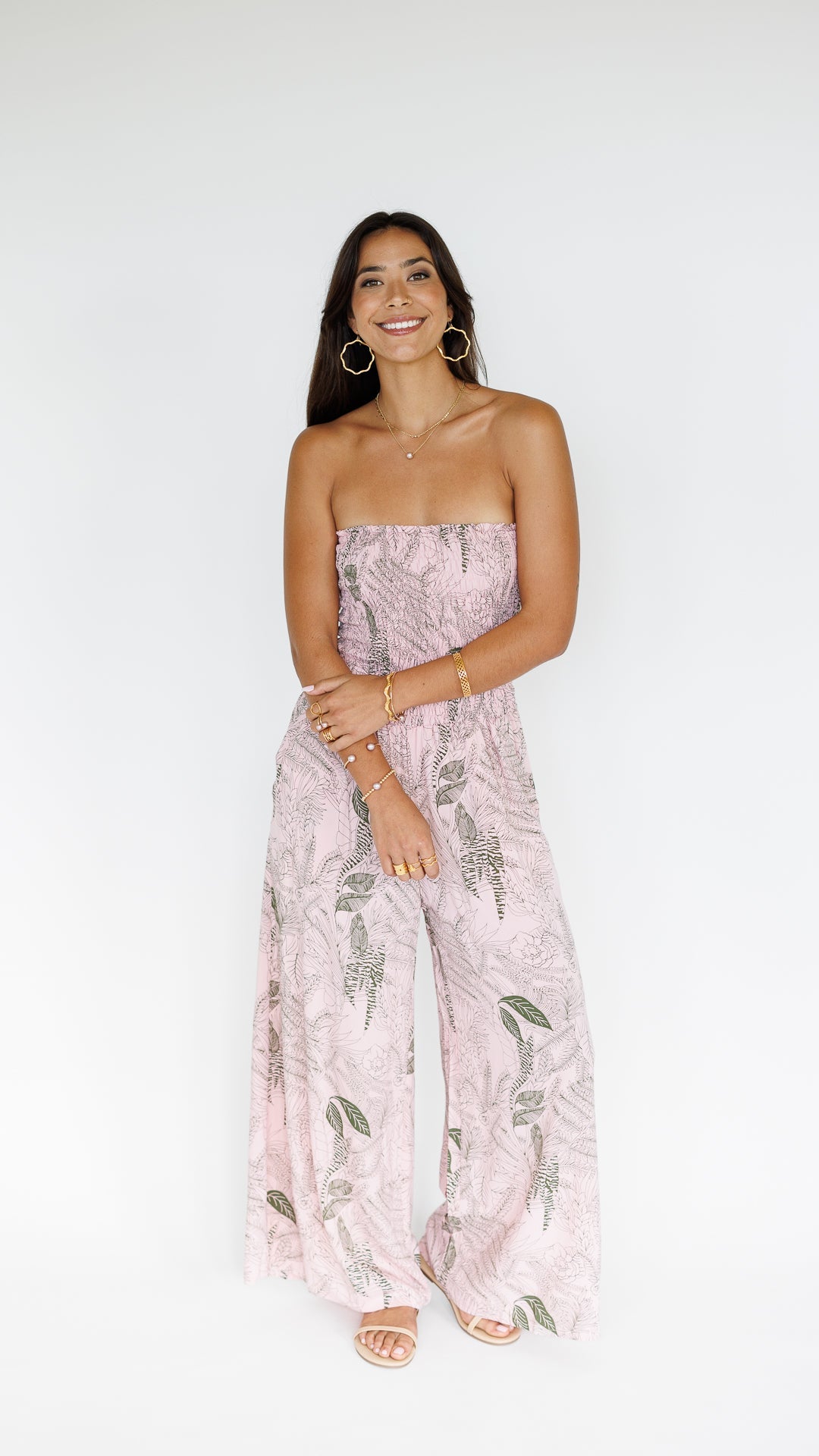 Lawai Jumpsuit / Flora Blush Khush Clothing