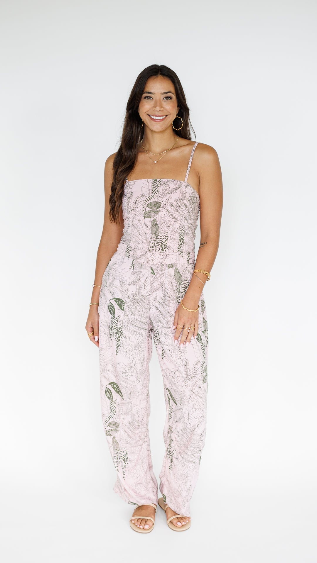 Jade Jumpsuit / Flora Blush Khush Clothing