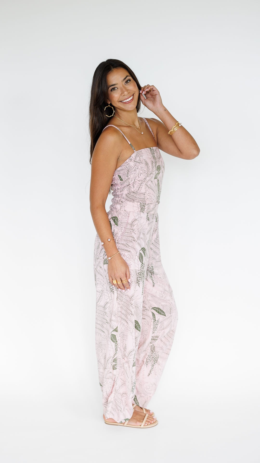 Jade Jumpsuit / Flora Blush Khush Clothing