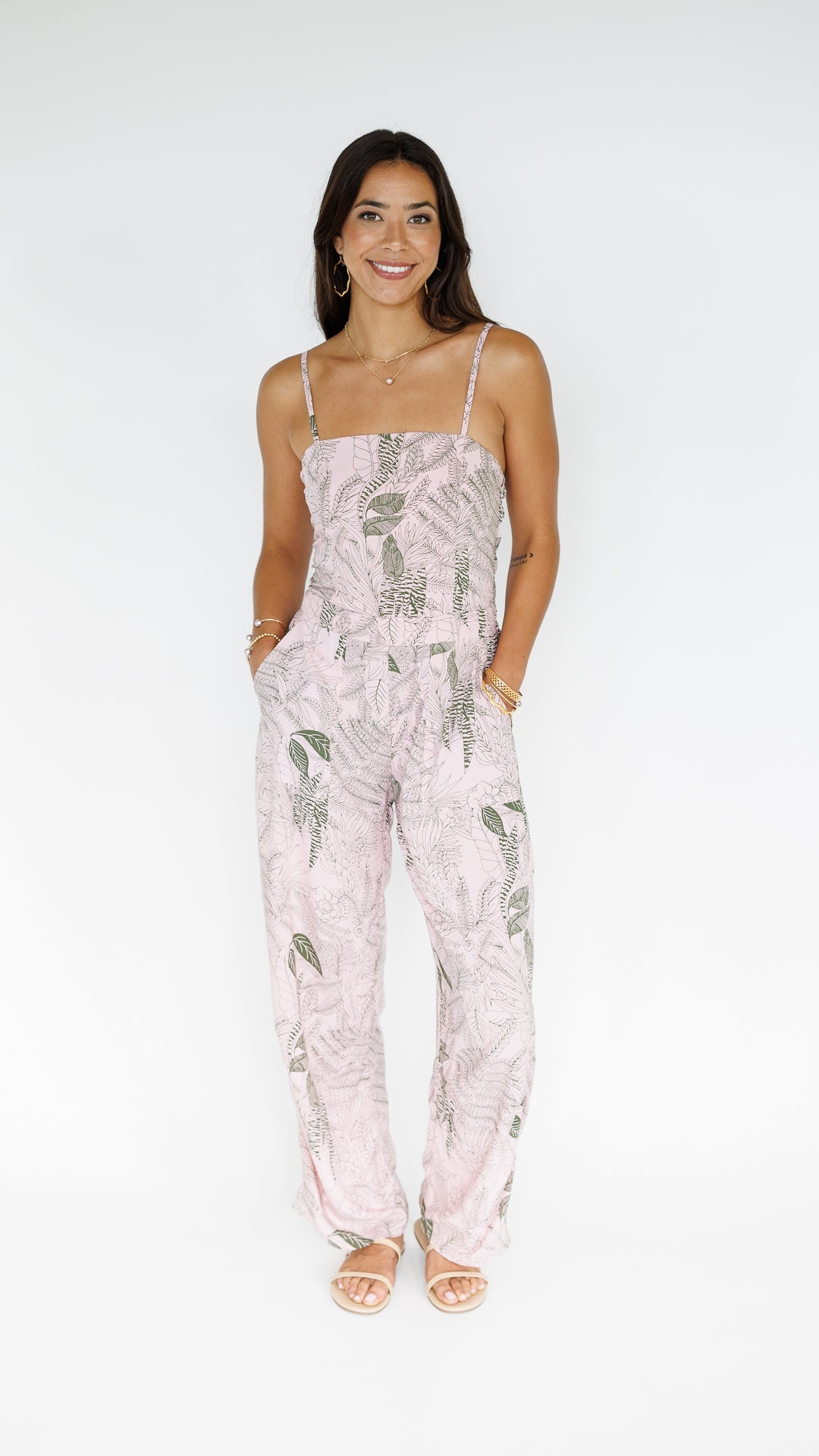 Jade Jumpsuit / Flora Blush Khush Clothing