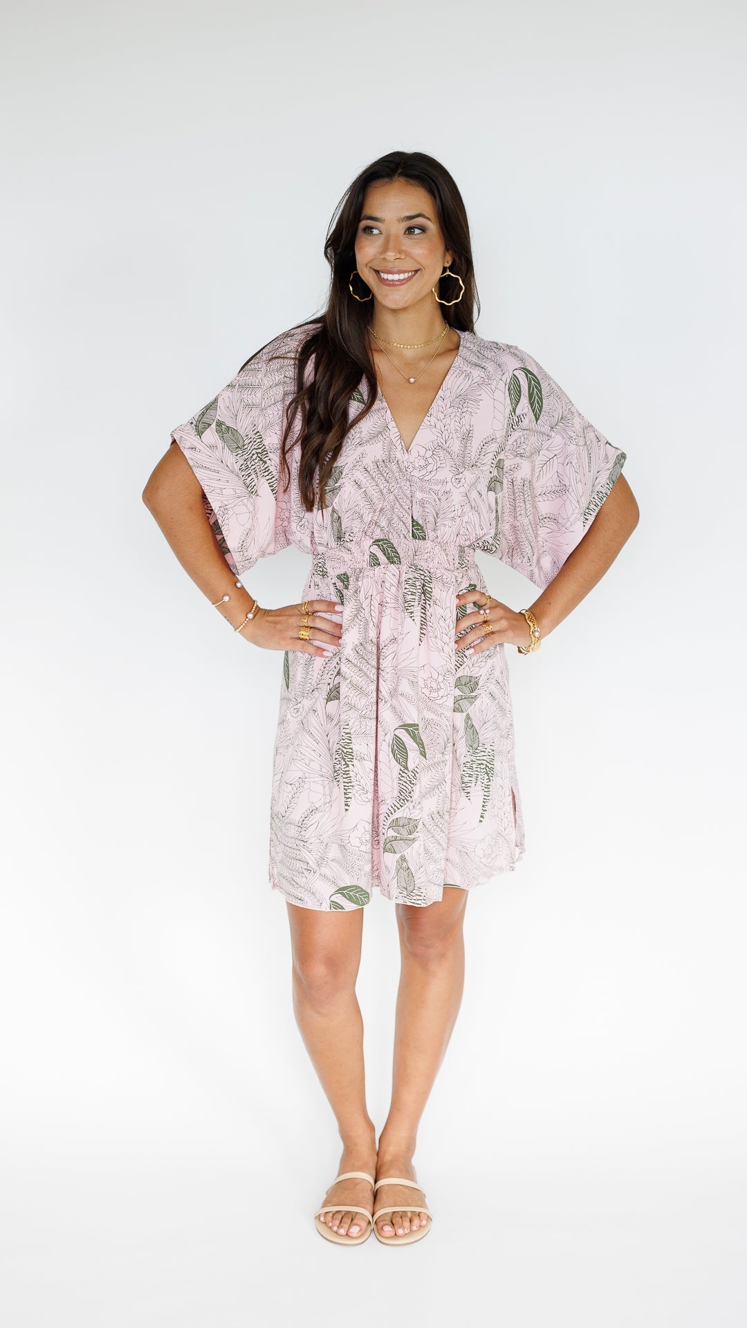 Flynn Dress / Flora Blush Khush Clothing