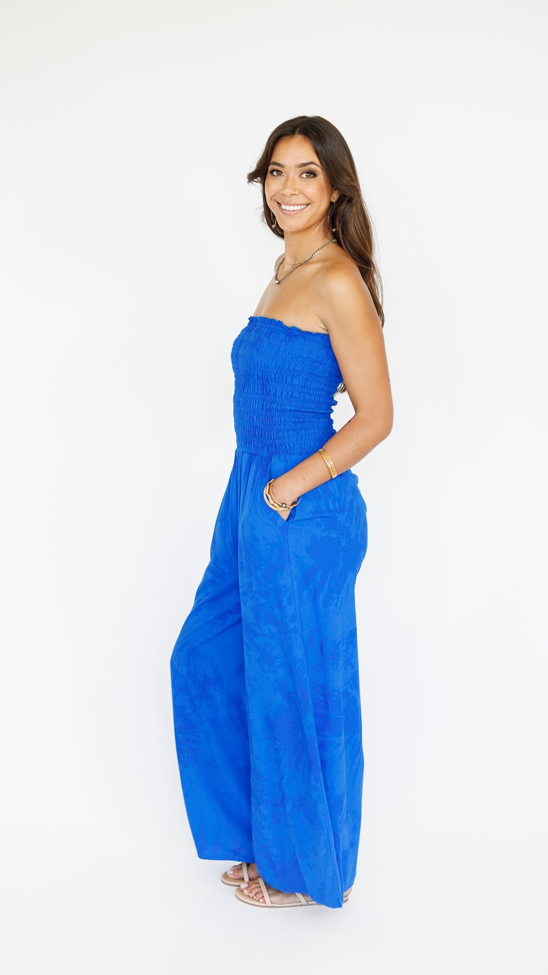Lawai Jumpsuit / Murky Cobalt Khush Clothing