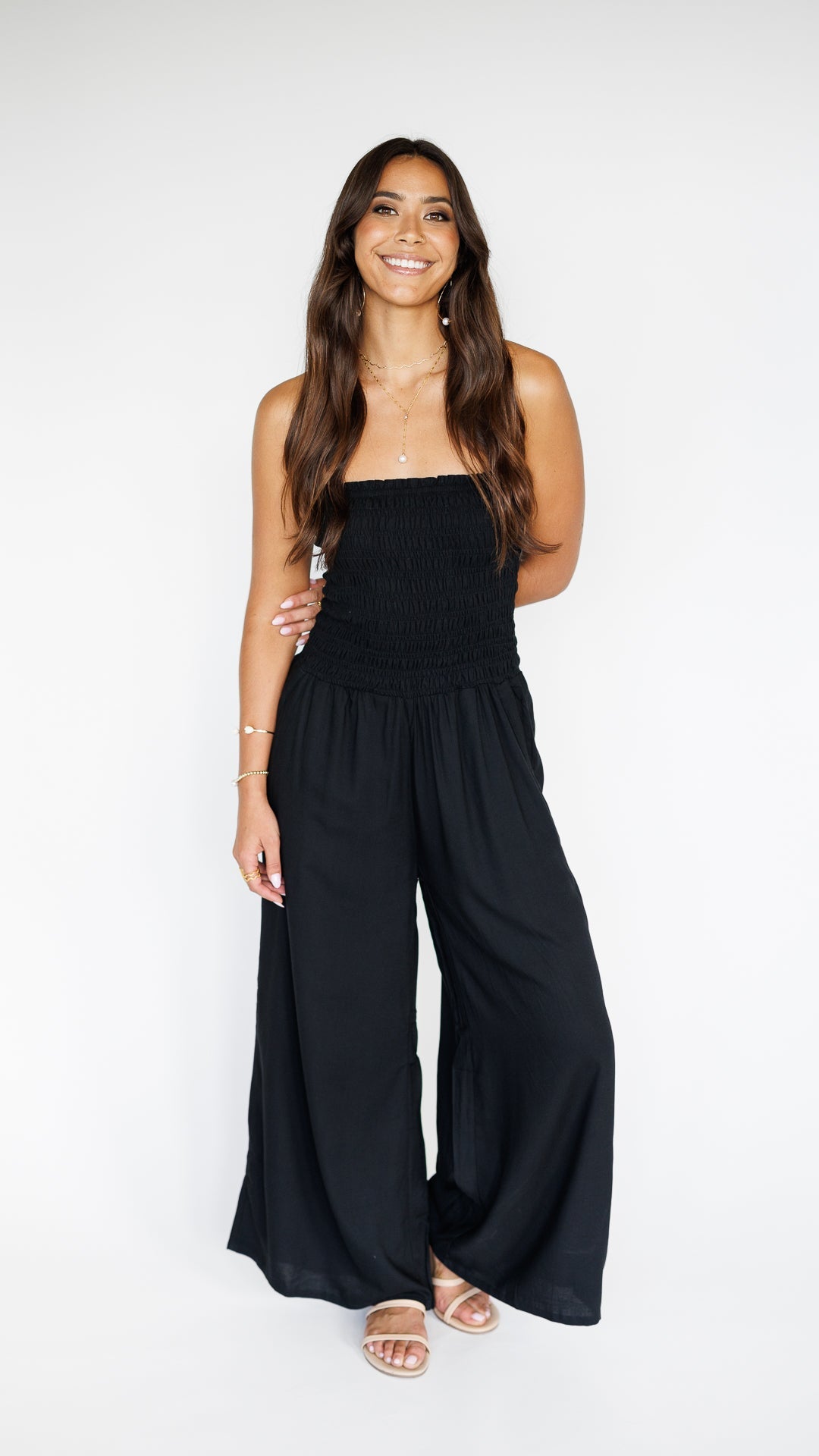 Lawai Jumpsuit / Solid Black Khush Clothing