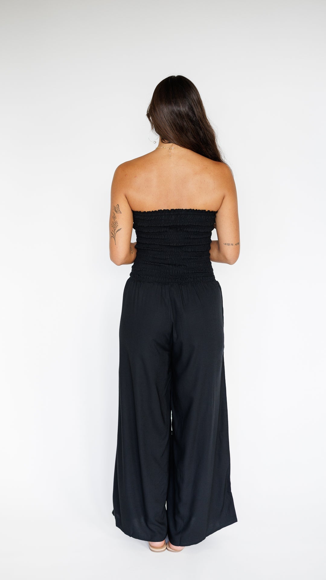 Lawai Jumpsuit / Solid Black Khush Clothing