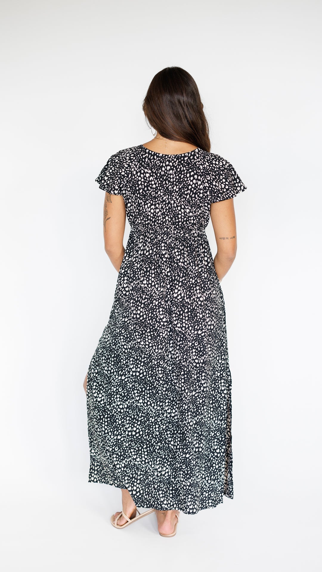 Leilani Dress / Speckled Black Khush Clothing