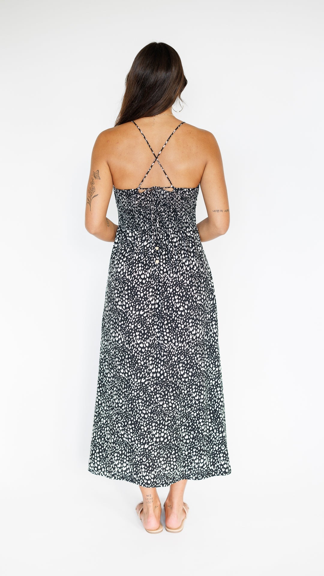 Lorena Dress / Speckled Black Khush Clothing