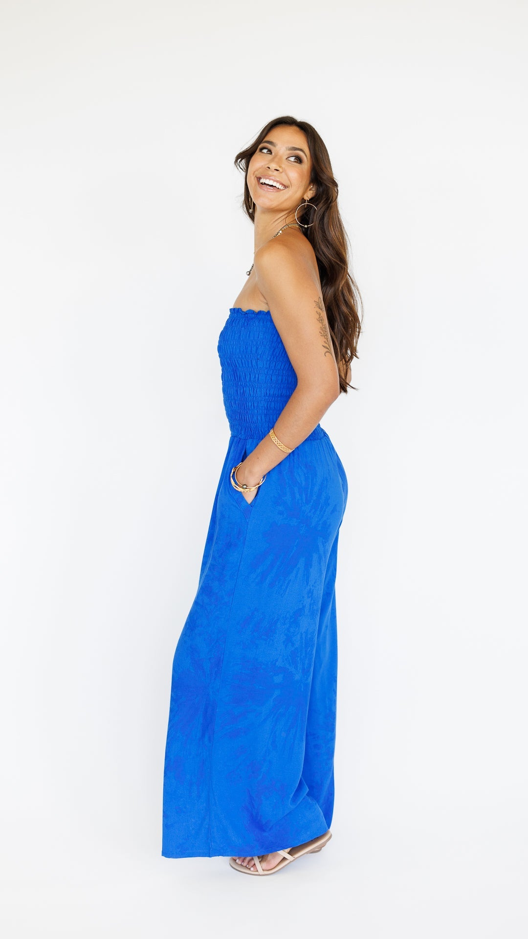 Lawai Jumpsuit / Murky Cobalt Khush Clothing