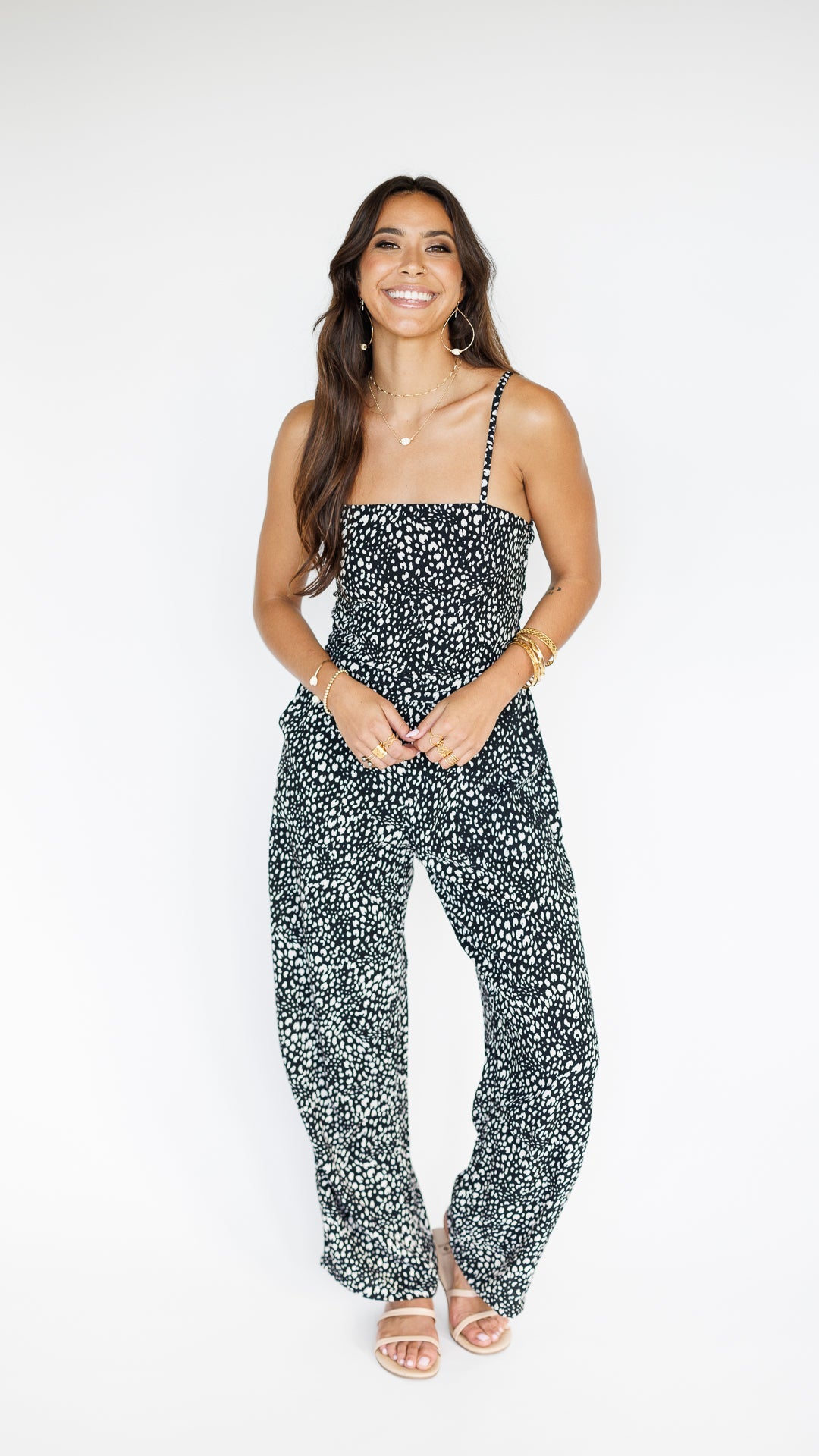 Jade Jumpsuit / Speckled Black Khush Clothing