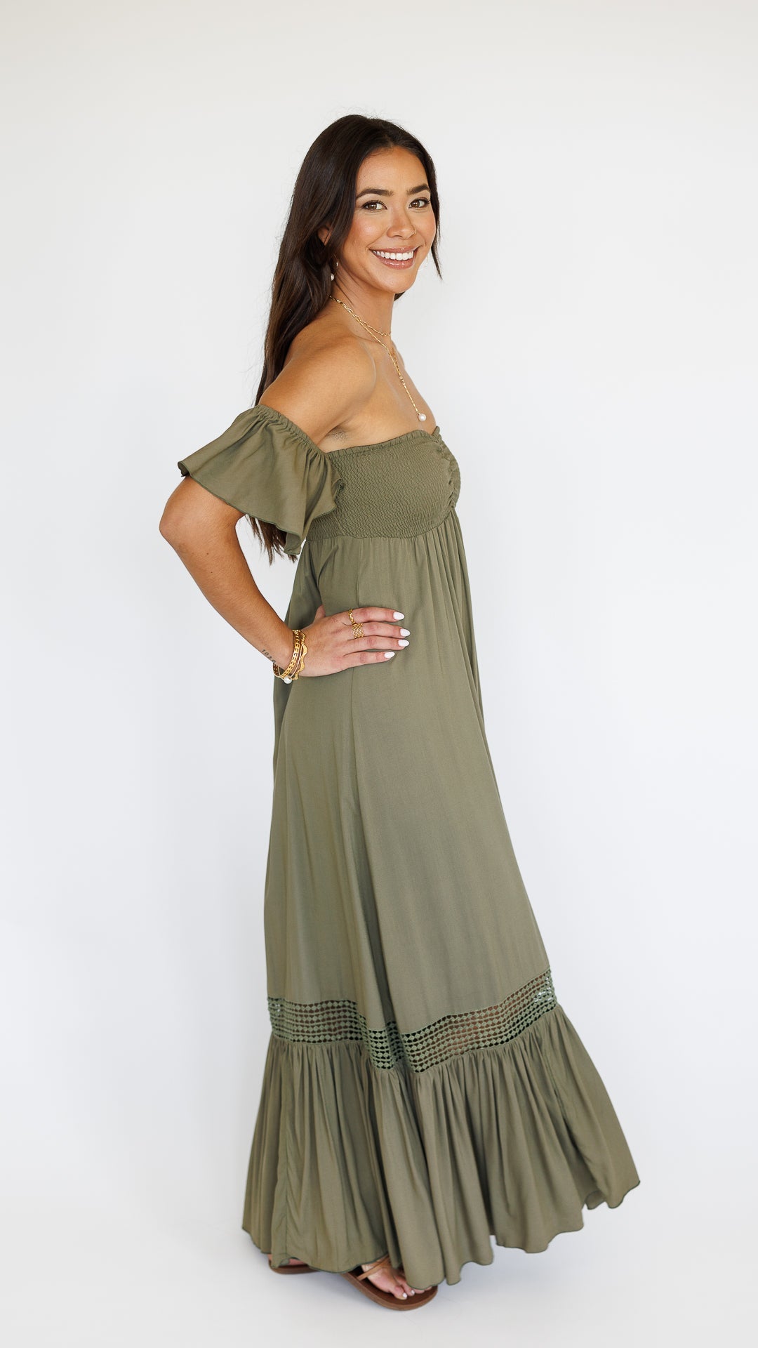 Lilah Dress / Olive Khush Clothing