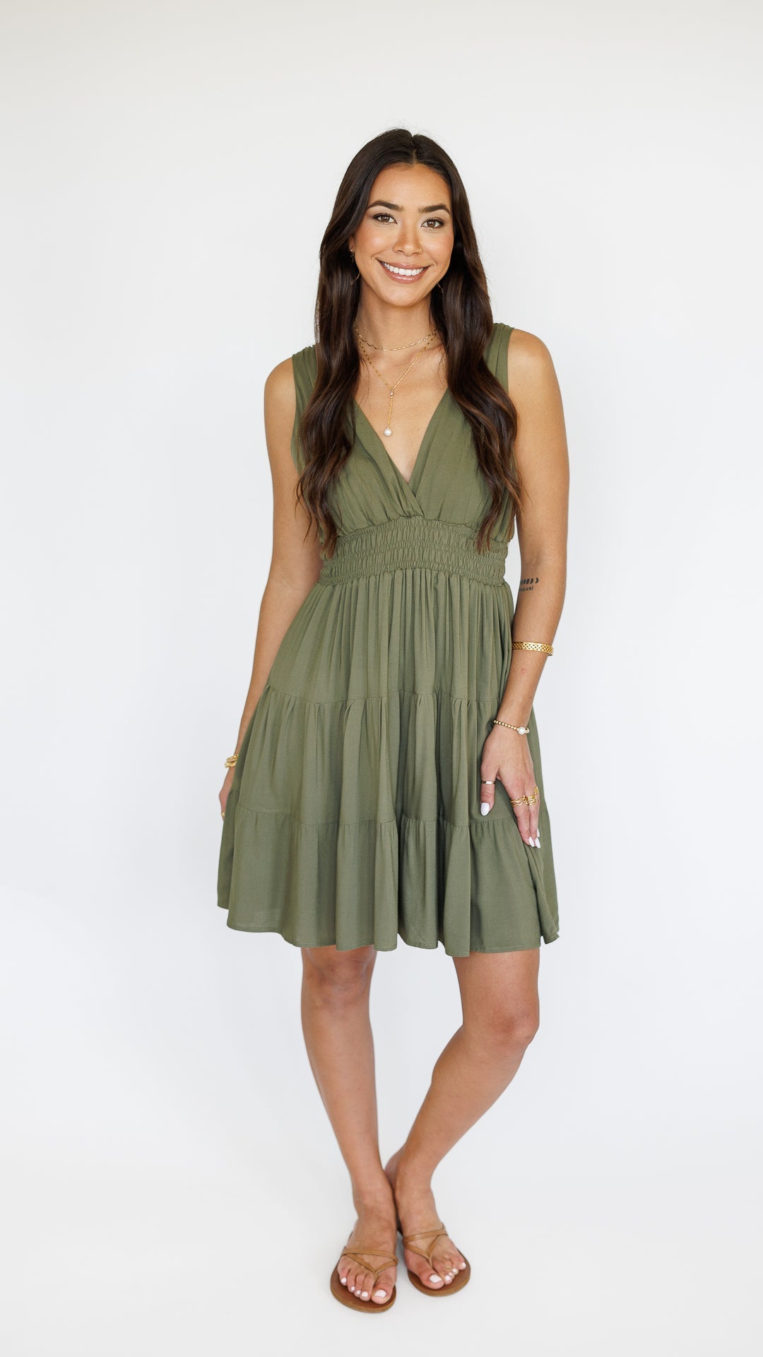 Kenzie Dress / Olive Khush Clothing