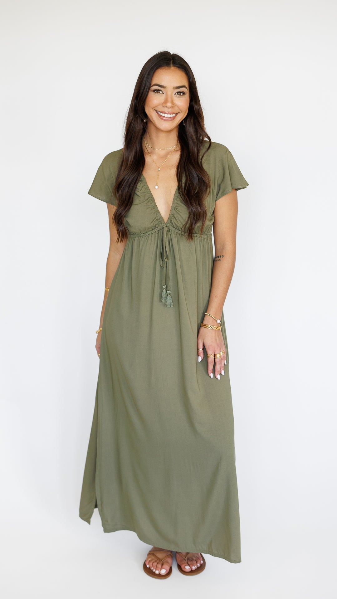 Leilani Dress / Olive Khush Clothing
