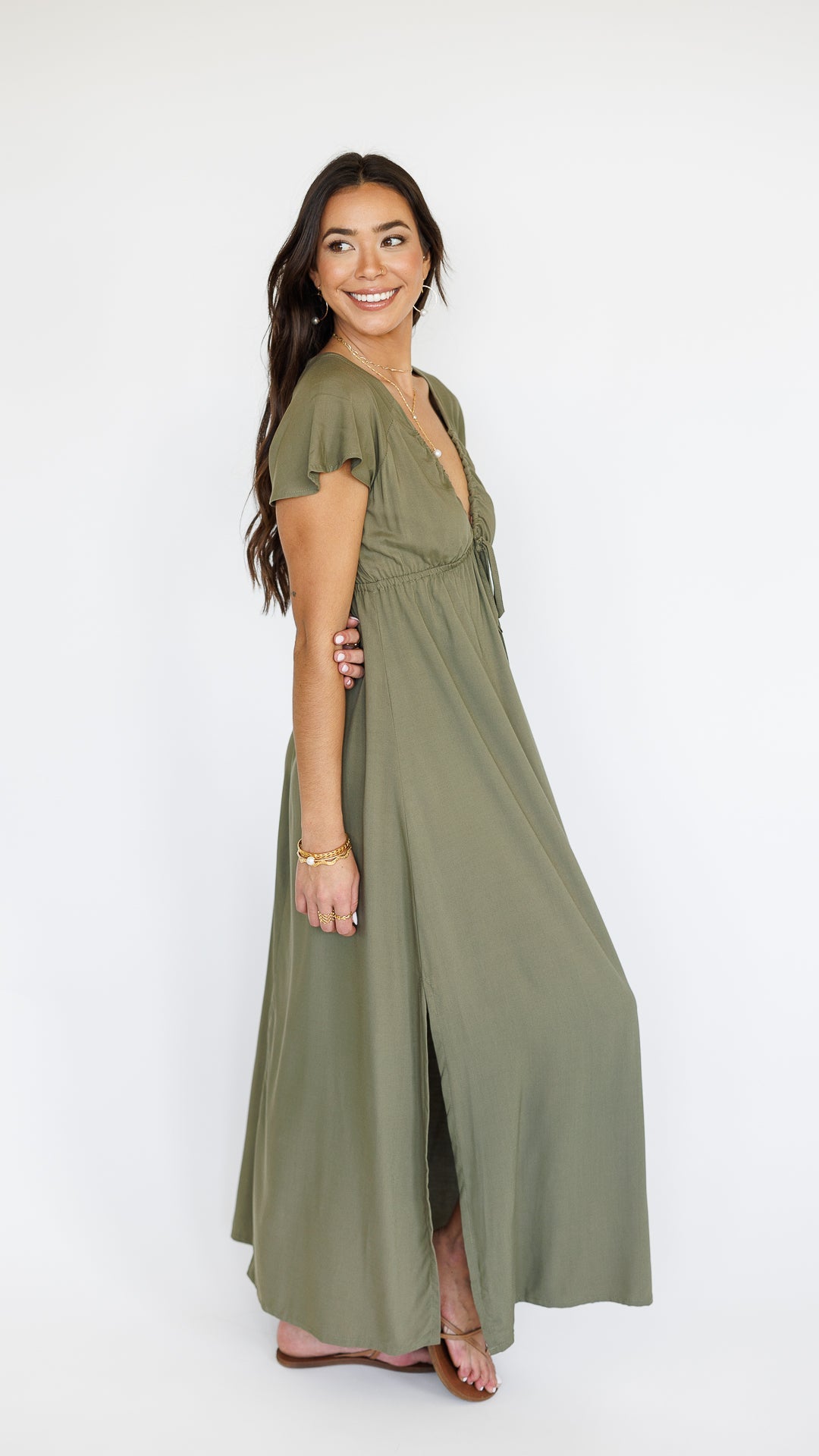 Leilani Dress / Olive Khush Clothing