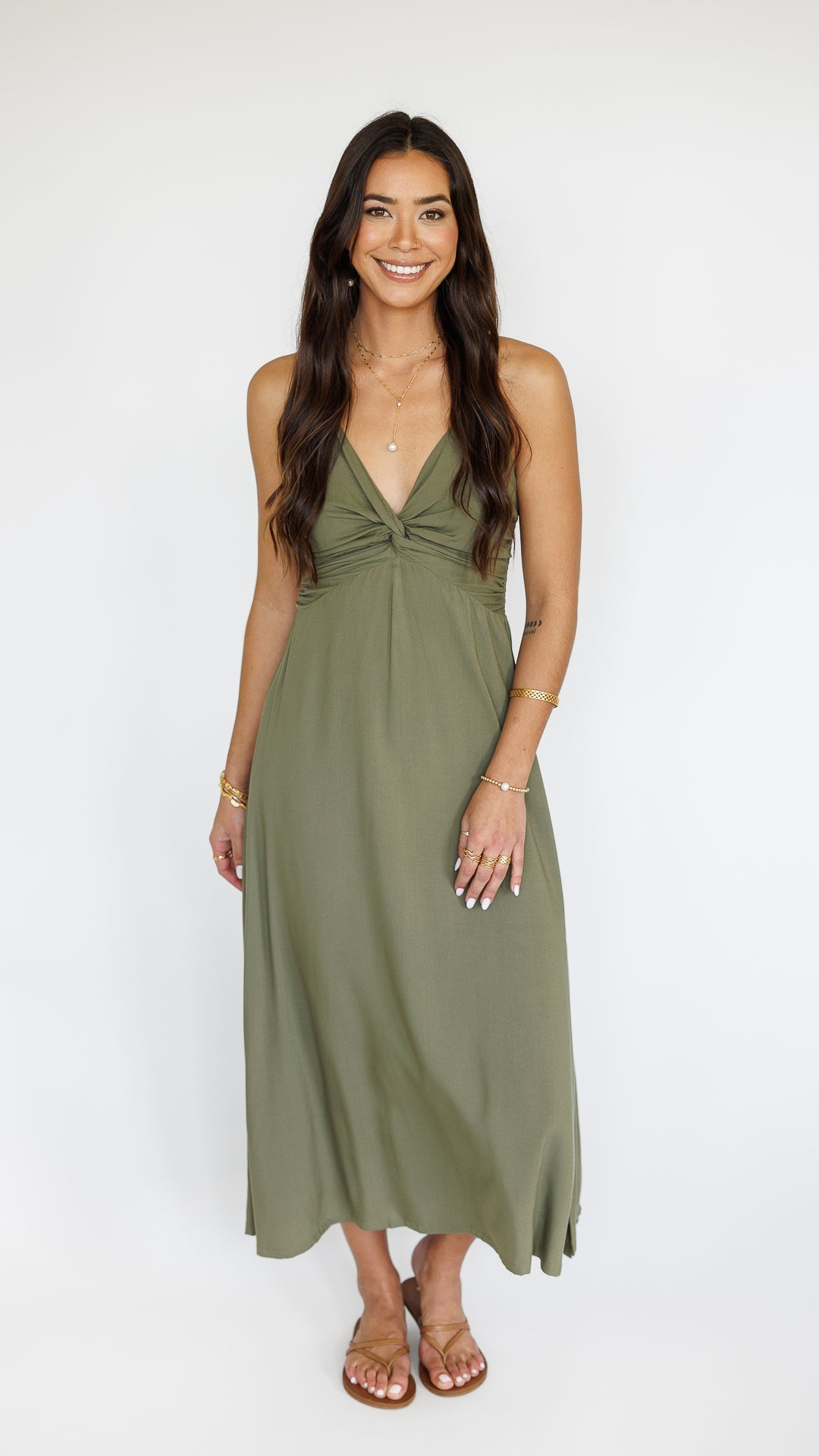 Lorena Dress / Olive Khush Clothing