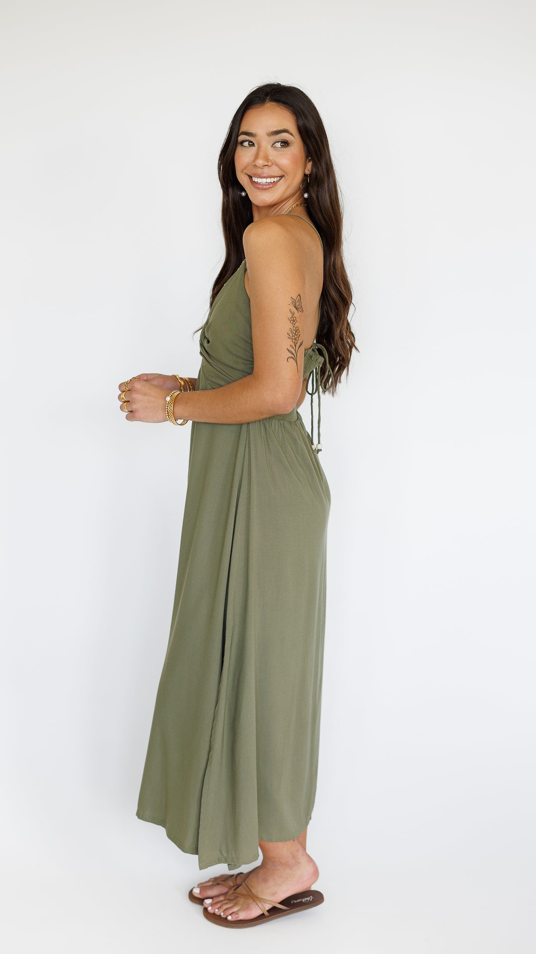 Lorena Dress / Olive Khush Clothing