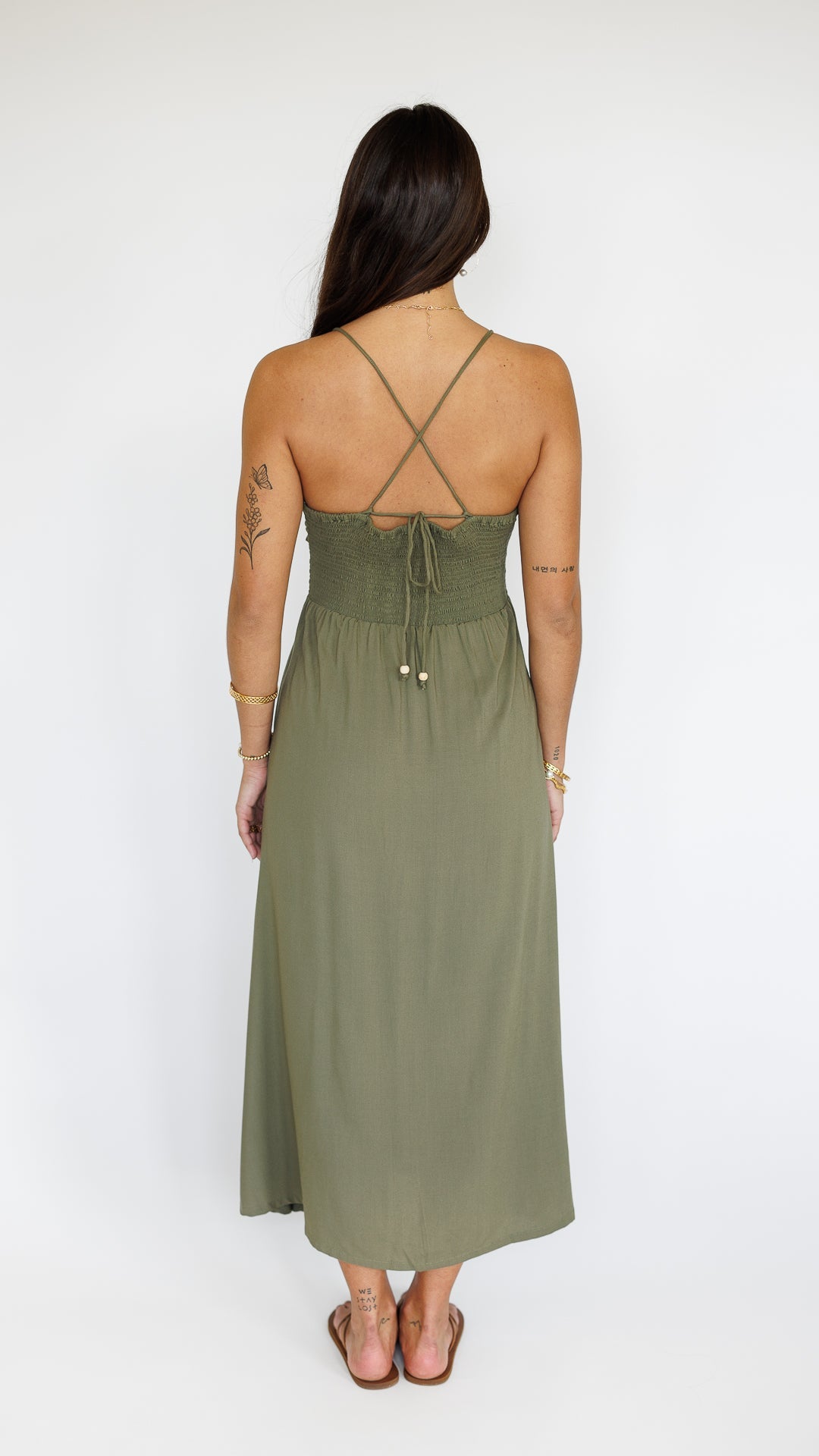 Lorena Dress / Olive Khush Clothing
