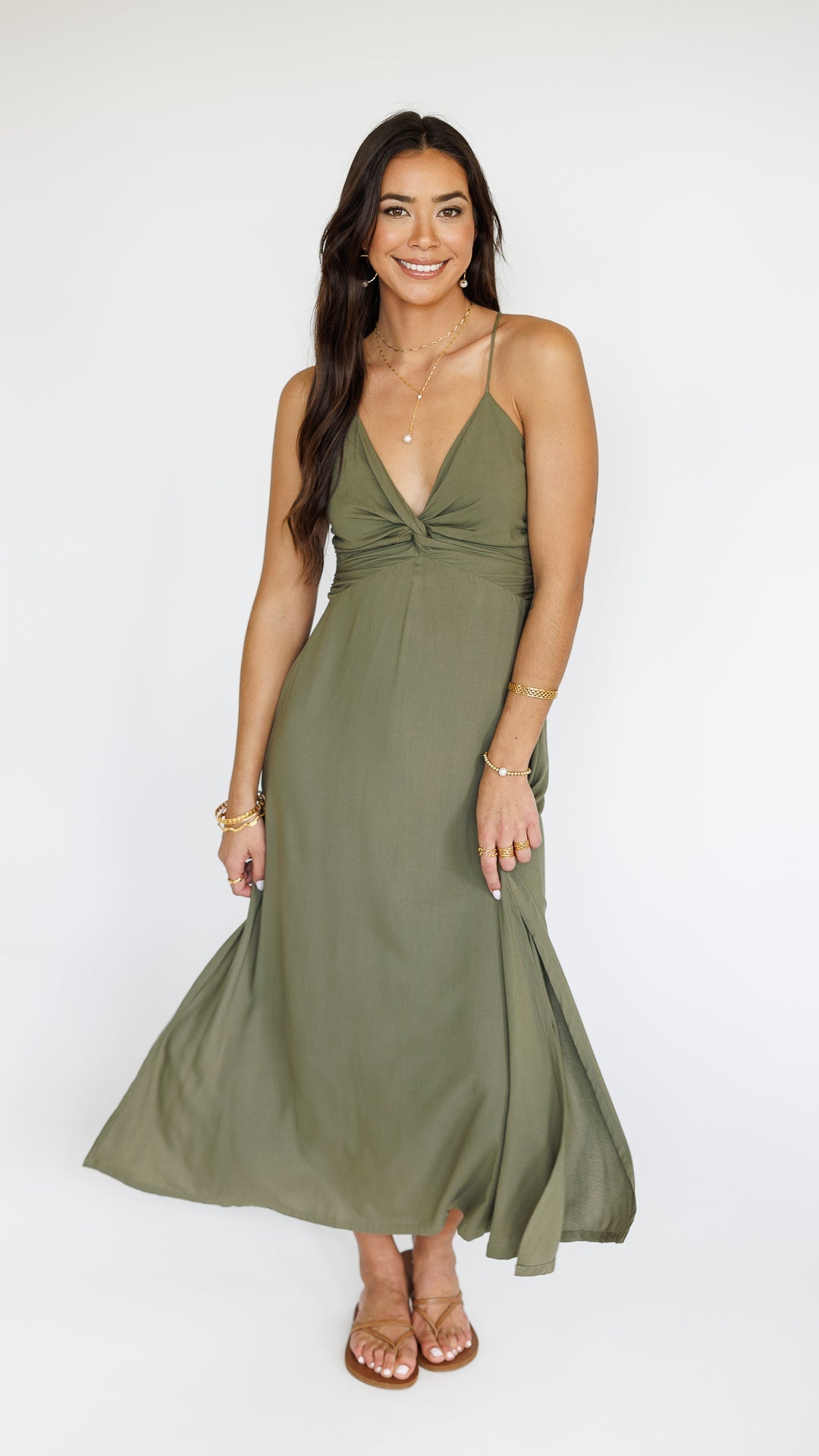 Lorena Dress / Olive Khush Clothing