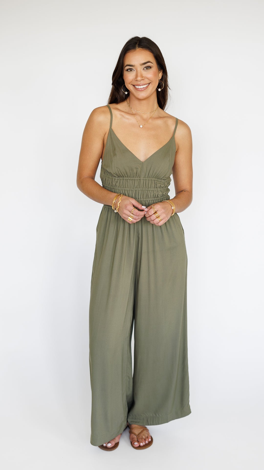 Opal Jumpsuit / Olive Khush Clothing