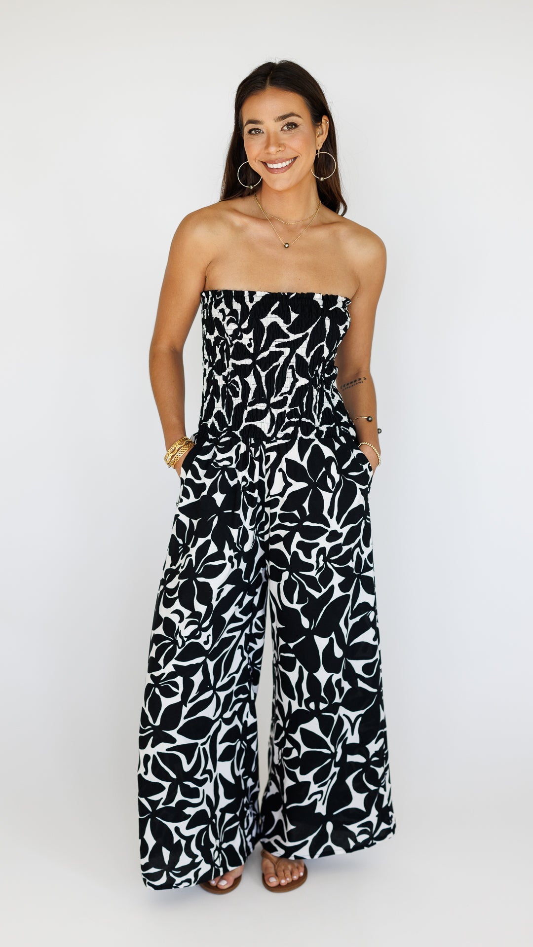 Lawai Jumpsuit / Honolulu Black Khush Clothing