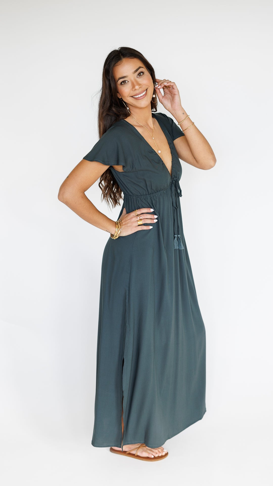 Leilani Dress / Graphite Khush Clothing