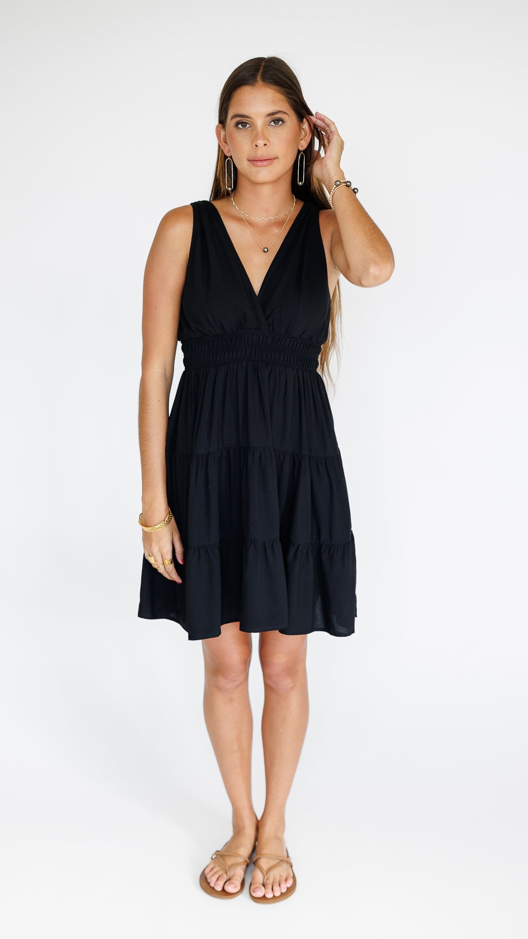 Kenzie Dress / Solid Black Khush Clothing