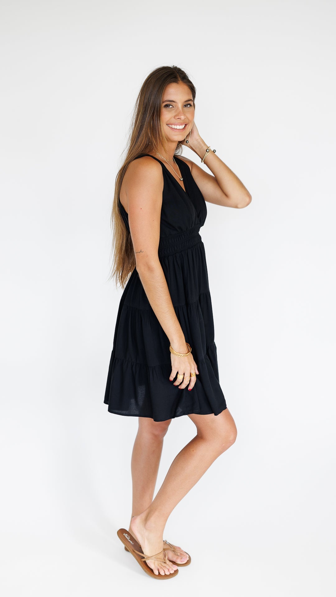 Kenzie Dress / Solid Black Khush Clothing
