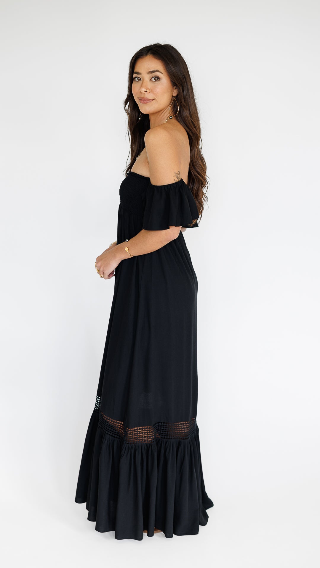 Lilah Dress / Solid Black Khush Clothing