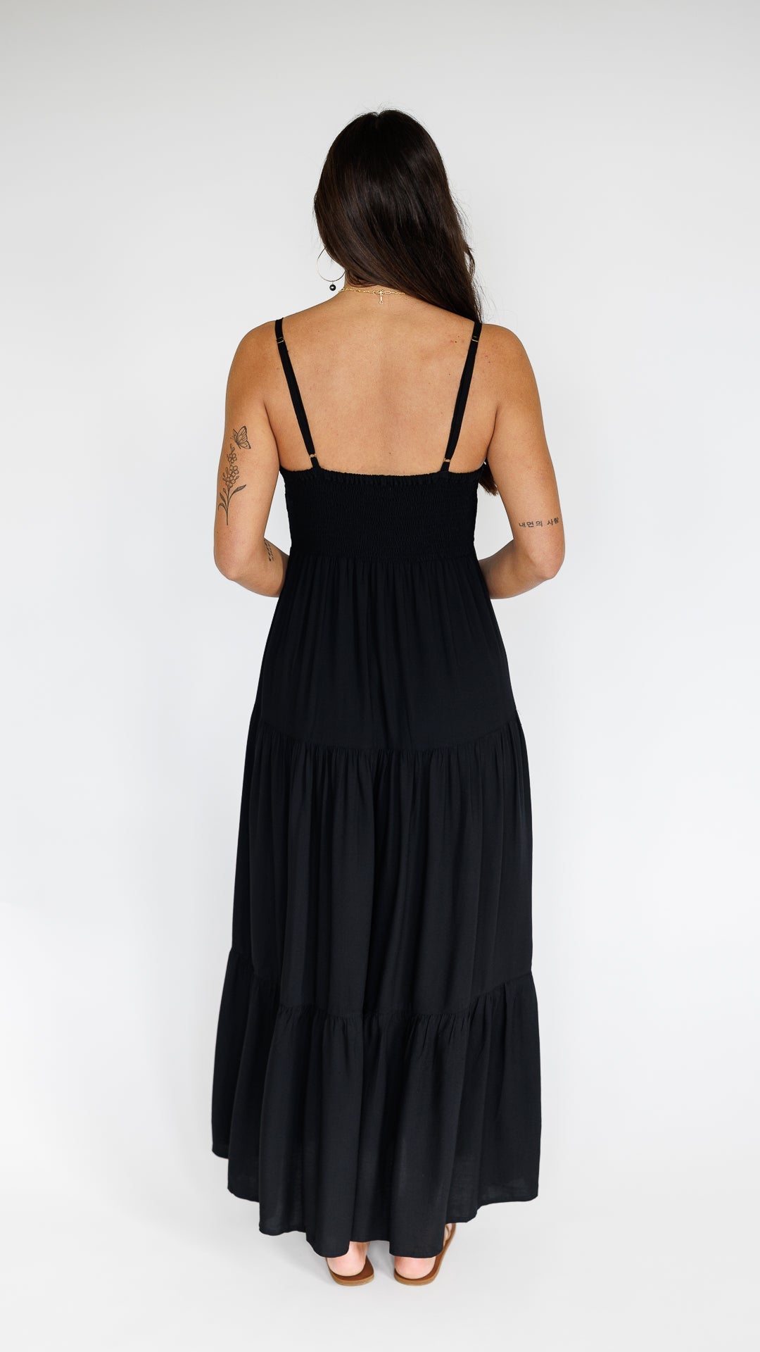Heiva Dress / Solid Black Khush Clothing