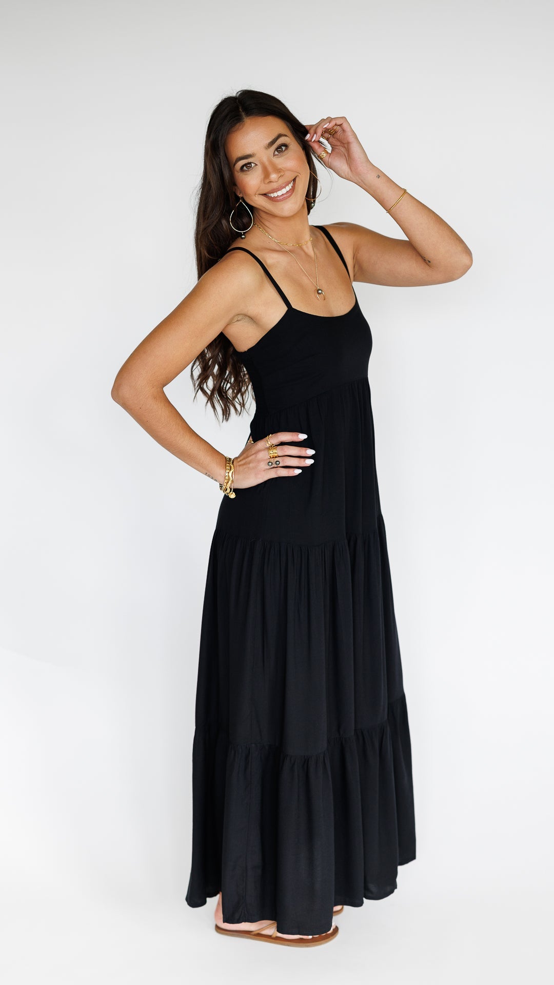 Heiva Dress / Solid Black Khush Clothing
