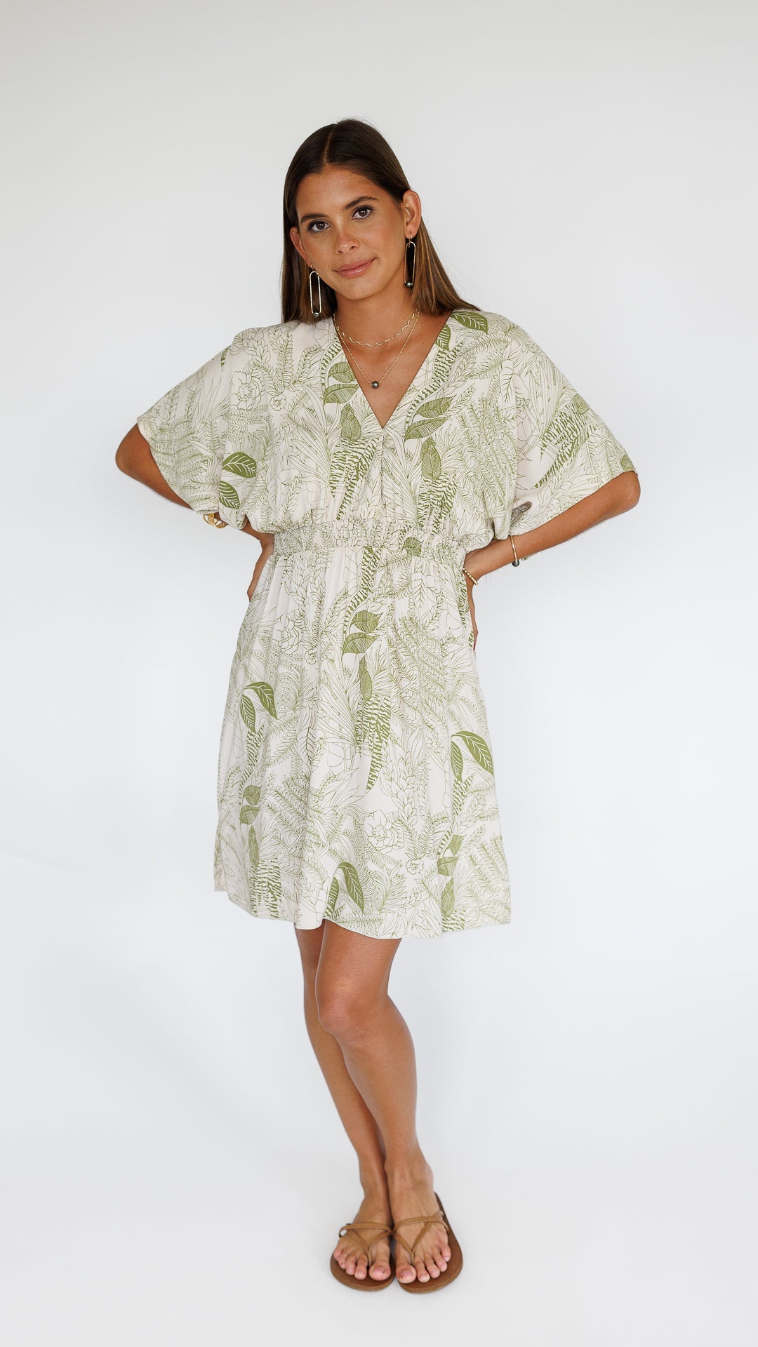 Flynn Dress / Flora Moss - Keani HAWAI`I S