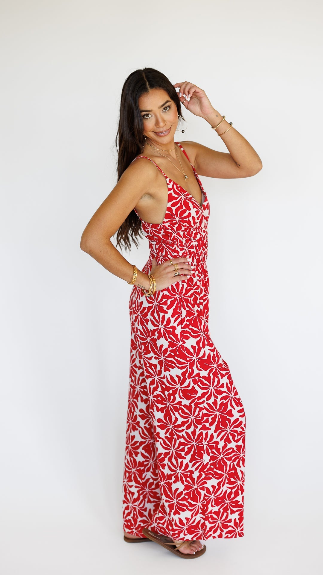 Opal Jumpsuit / Aloha Red Khush Clothing