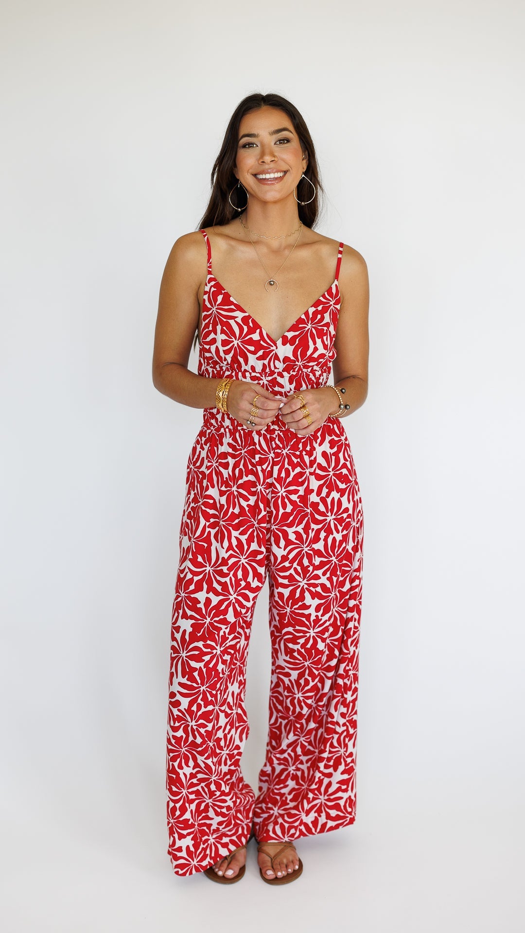 Opal Jumpsuit / Aloha Red Khush Clothing